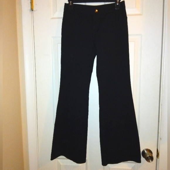 INC International Concepts flare black dress pants size 4 snap button inseam 31" - Picture 1 of 4